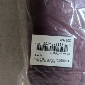 NWT Spanx Airluxe Puff Sleeve Air Essentials Dinner to Desk Elbow Sleeve Top XL